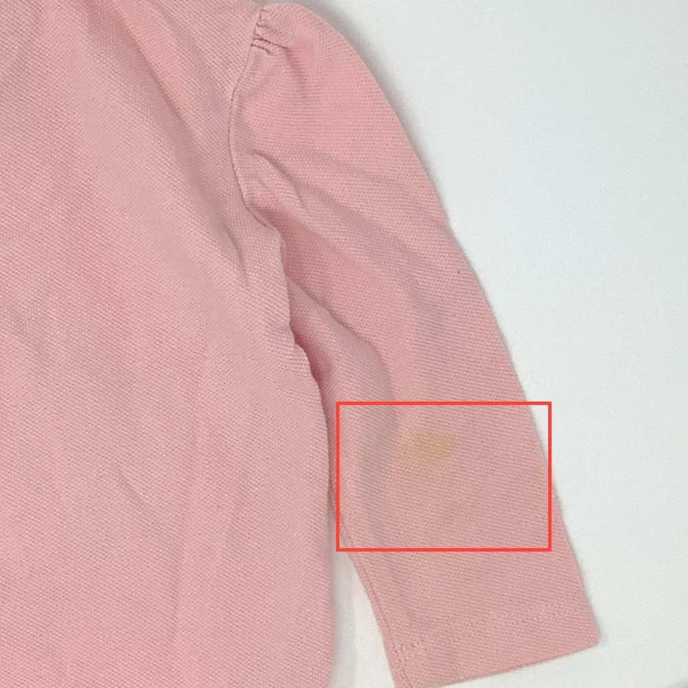 Ralph Lauren Baby Shirt‎ Girls 9m Pink Cotton Long Sleeve Ruffle Collar
